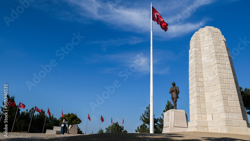 Gelibolu yarımadası conk bayırı 57. alay arı burnu karadere şehitliği , Atatürk anıtı, büyük kemikli anıtı Türkiye