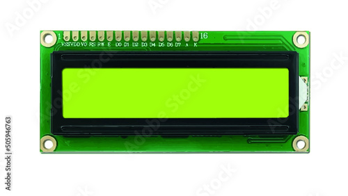 Basic 16x2 Character LCD - Black on Green. Electronics projects photo