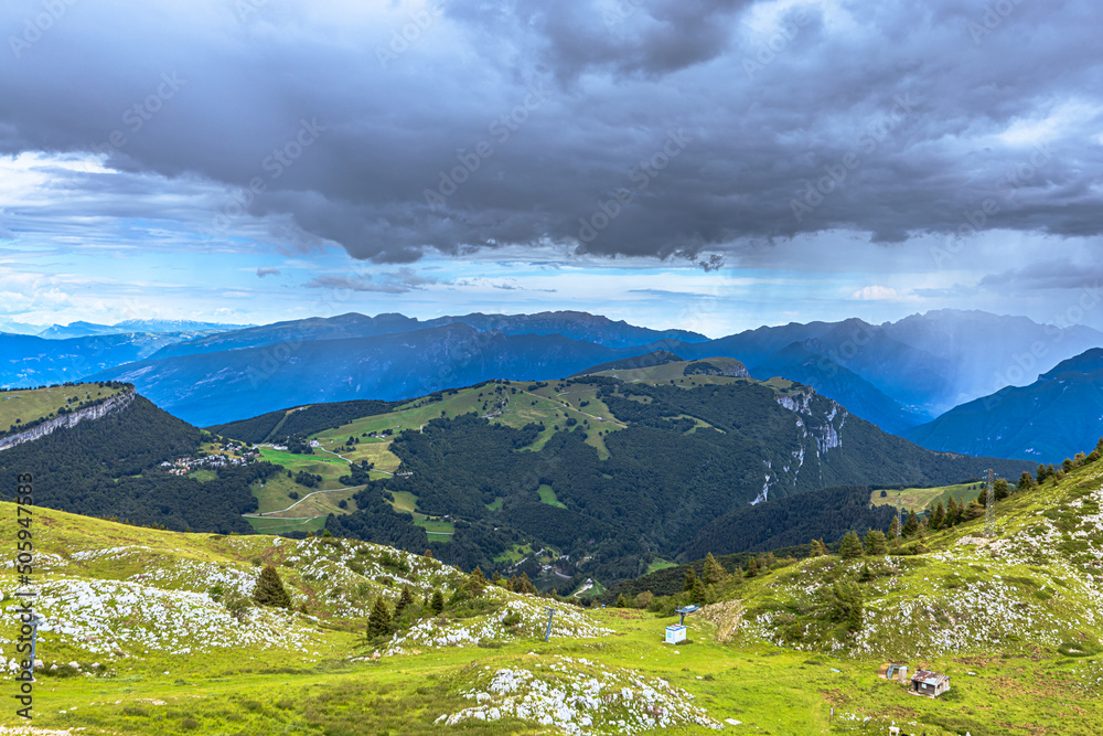 Panoramic view of Lake Garda seen from Mount Baldo, Italy Panoramic view of Lake Garda seen from Mount Baldo, Italy