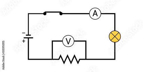 electric circuit diagram vector illustration