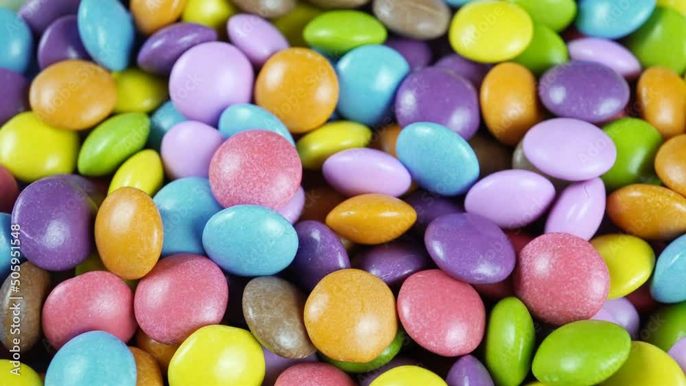Multicolored Dragee Candies With Milk Chocolate. Multicolored Dragee Candies With Milk Chocolate.