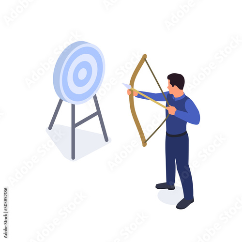 Corporate Culture Isometric Concept