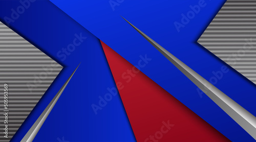 abstract background, red blue and white triangle