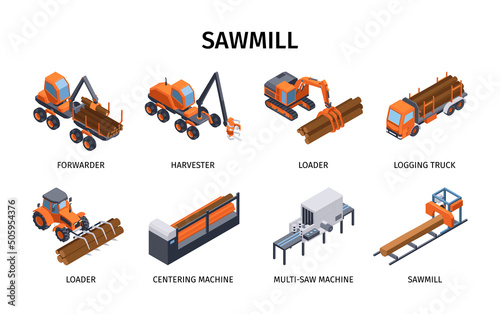 Isometric Sawmill Set