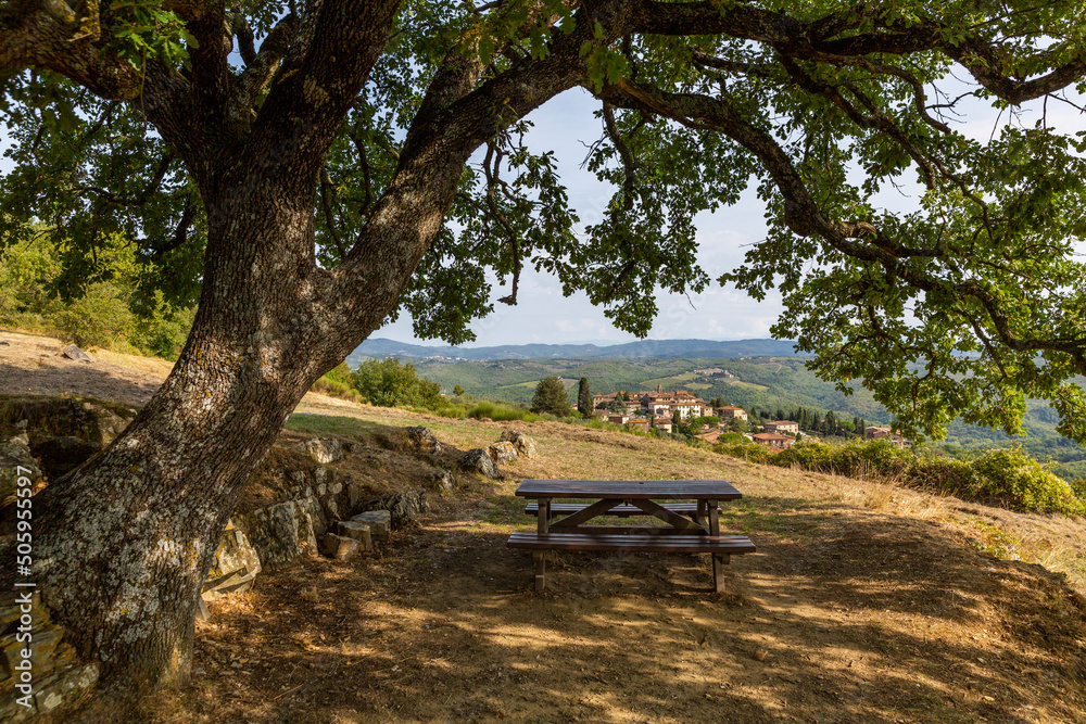 Resting place near the little italian town of Vagliagli