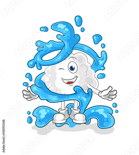cloud fresh with water mascot. cartoon vector