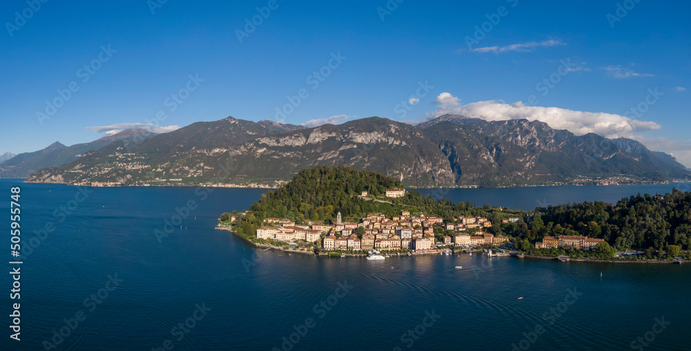 Aerial view of Bellagio on the Lake Como