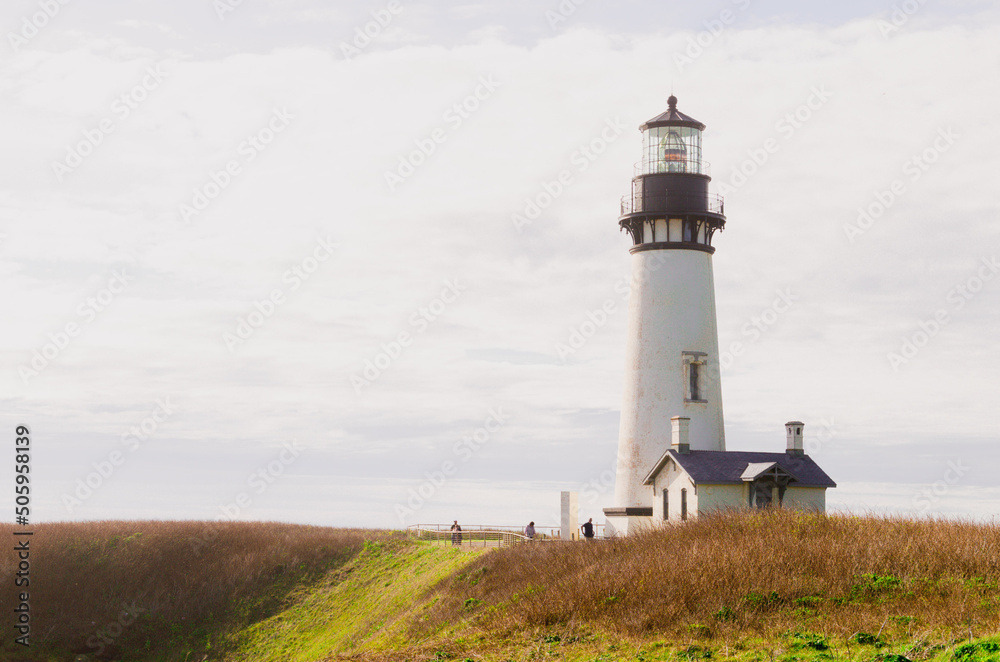 Yaquina Head Lighthouse on the Pacific Coast in Oregon