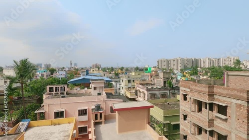 Skyline view of Kolkata city. Landscape view from a high rise building. Kolkata India South Asia Pacific April 18 2022 photo