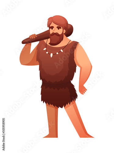 Tribal Man Prehistoric Composition