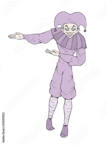 Funny harlequin draw
