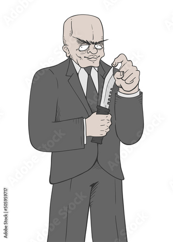 Criminal with knife draw