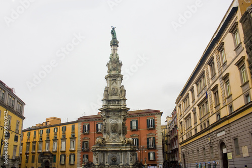 Obelisk of the Immaculate on the Piazza del Gesù Nuovo in Naples 