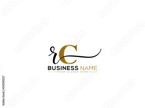 RC r c Signature Logo, Signature Rc cr Logo Letter Vector Icon For Fashion Or Clothing Brand