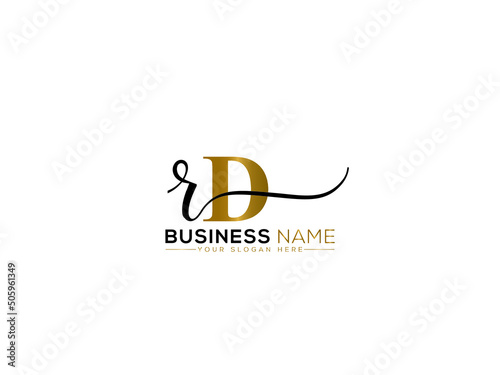 RD r d Signature Logo, Signature Rd dr Logo Letter Vector Icon For Fashion Or Clothing Brand photo