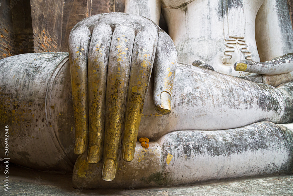 Hand of Phra Achana at Wat Si Chum, Sukhothai, Thailand