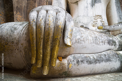 Obraz na płótnie Hand of Phra Achana at Wat Si Chum, Sukhothai, Thailand w salonie