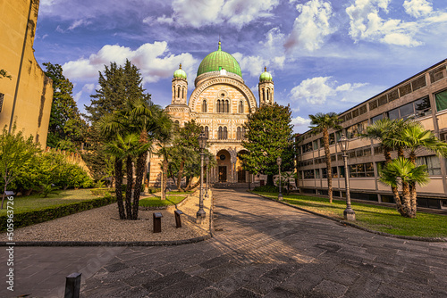 The Synagogue in the medieval famous city of Florence, Italy photo