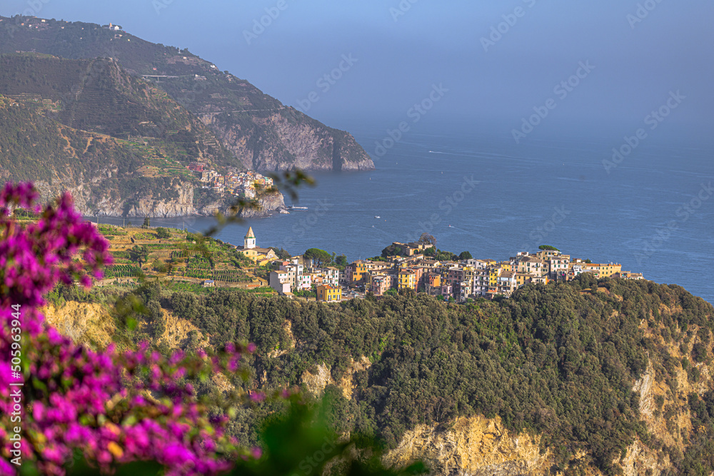 Scenic town of Corniglia in Cinque Terre, Italy