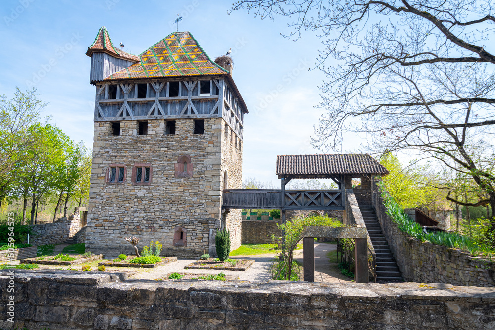 Φωτογραφία Traditional old alsatian forte or castle in the Ecomuseum Alsace in city of Mulh