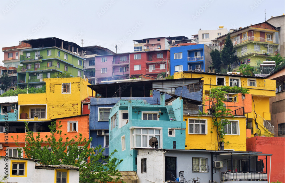 colorful houses country
