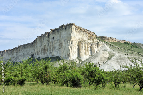 Beautiful landscape of White Rock, Rock Aq Kaya, Crimea, Belogorsky District