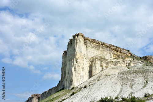 Beautiful landscape of White Rock, Rock Aq Kaya, Crimea, Belogorsky District photo