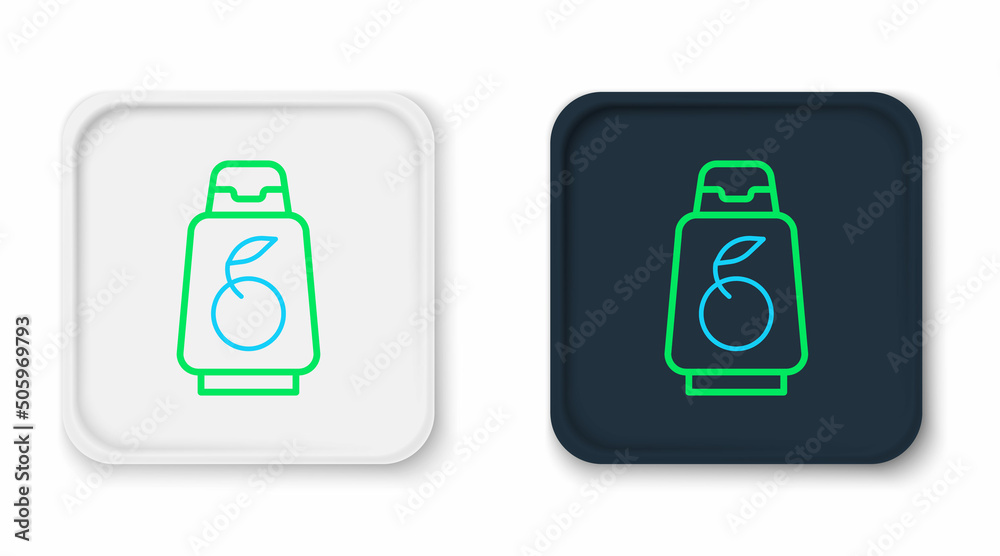 Line Bottle of shampoo icon isolated on white background. Colorful outline concept. Vector Line Bottle of shampoo icon isolated on white background. Colorful outline concept. Vector