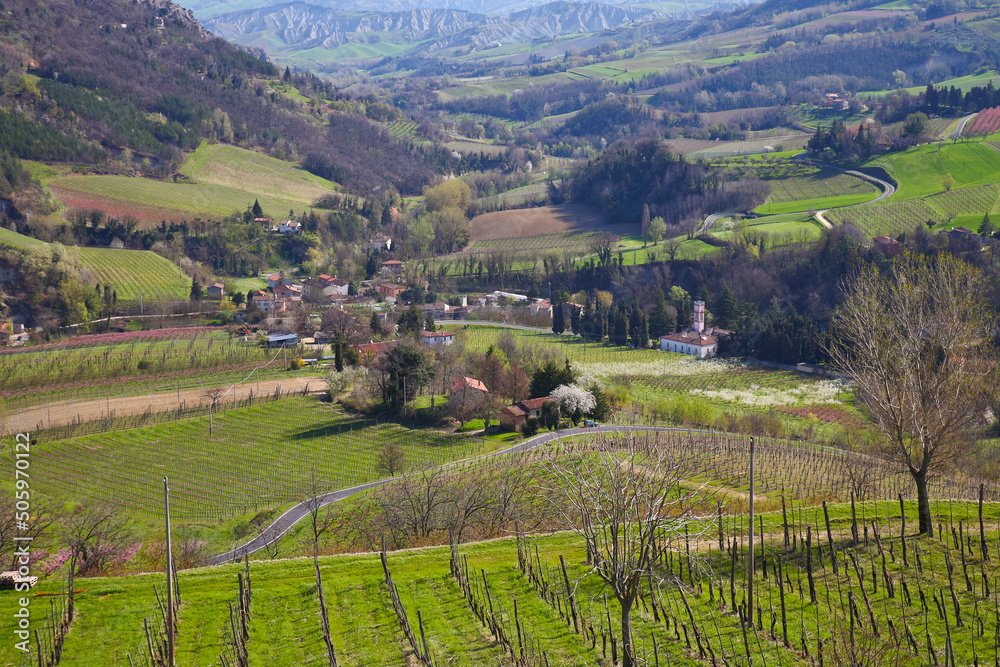 Paesaggio di primavera in Emilia Romagna