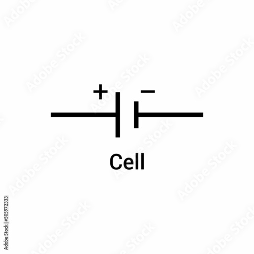 electronic symbol of cell vector illustration