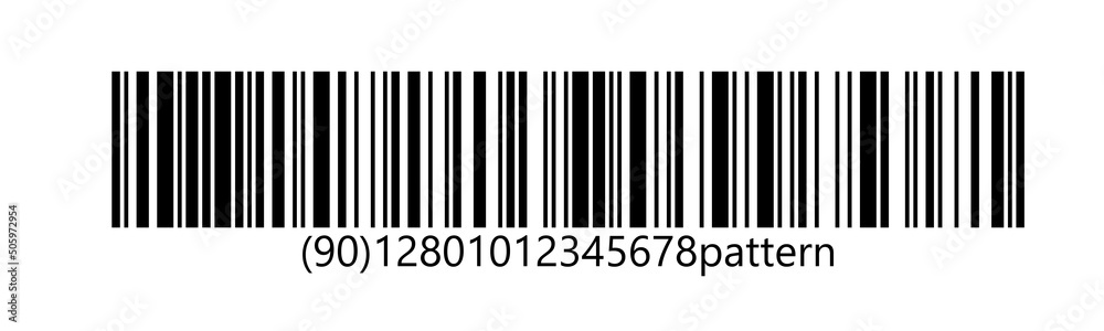 Linear vector bar code template. Barcode pattern.