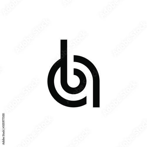 BA logo design. Vector illustration.
