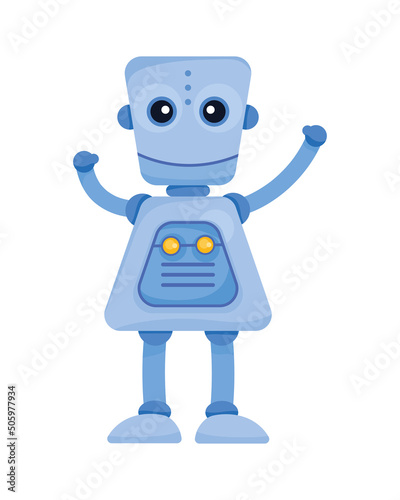 blue humanoid robot