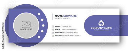 Email signature or email footer and personal social media facebook cover design template