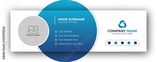 Email signature or email footer and personal social media facebook cover design template