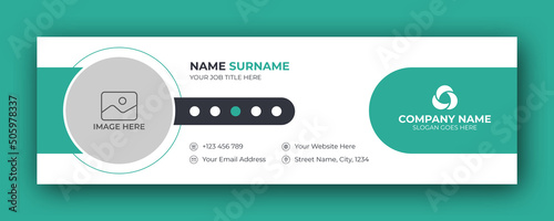 Email signature or email footer and personal social media facebook cover design template