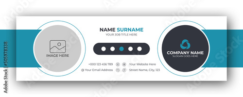 Email signature or email footer and personal social media facebook cover design template