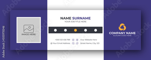 Email signature or email footer and personal social media facebook cover design template