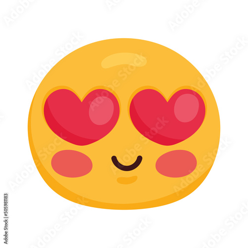 lovely emoji face character