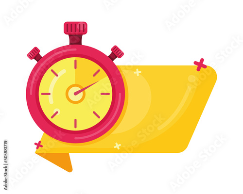 sale label with chronometer