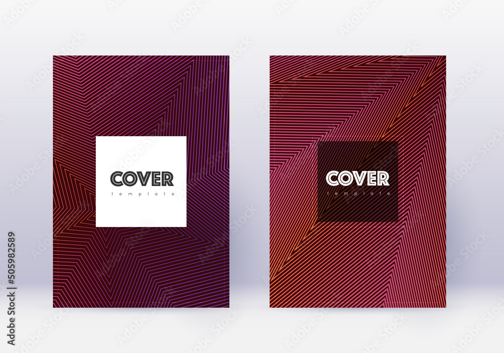 Hipster cover design template set. Violet abstract Hipster cover design template set. Violet abstract