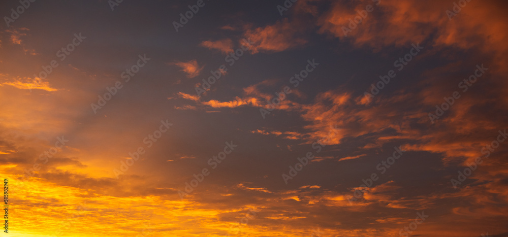 Beautiful Red Clouds, amazing sunset, red clouds panoramic