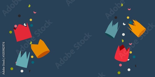Web  Festive banner with carons . Holidays . Sale . Invitation .