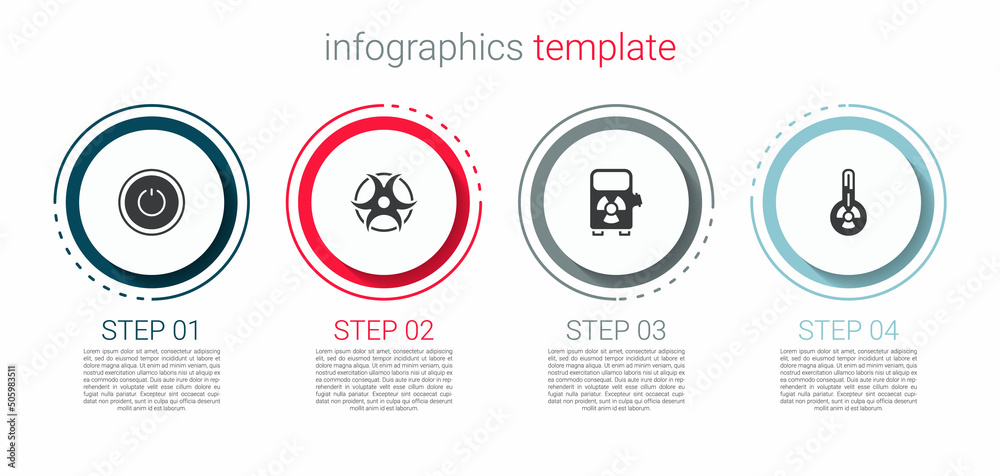 Set Power button, Biohazard symbol, Electric car charging station and Meteorology thermometer. Business infographic template. Vector Set Power button, Biohazard symbol, Electric car charging station and Meteorology thermometer. Business infographic template. Vector