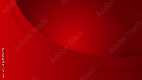 Canvas Print Abstract lines pattern technology on red gradients background