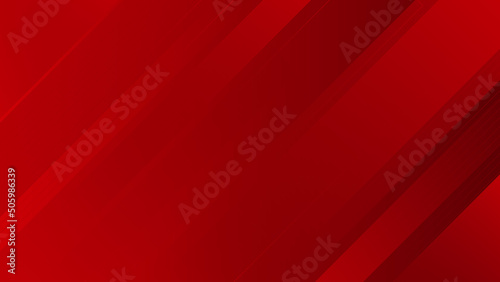 Abstract background of wave line stripes circle curved surfaces and halftone dots in red colors