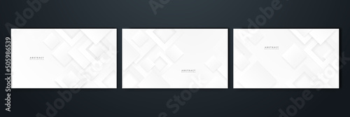 Abstract white monochrome vector background, for design brochure, website, flyer. Geometric white wallpaper for certificate, presentation, landing page