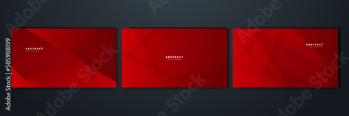 Abstract red geometric shapes vector technology background, for design brochure, website, flyer. Geometric red geometric shapes wallpaper for poster, certificate, presentation, landing page