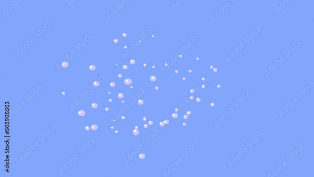 Cartoon bubbles horizontal version. Good for adding for animation of a sea animal like fish or octopus. Seamless loop, alpha channel included.