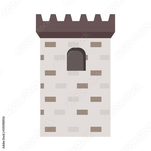 Vector illustration of tower defense castle in fantasy world. royal themes, Middle Ages, fairy tales, magic, royal palaces, children.